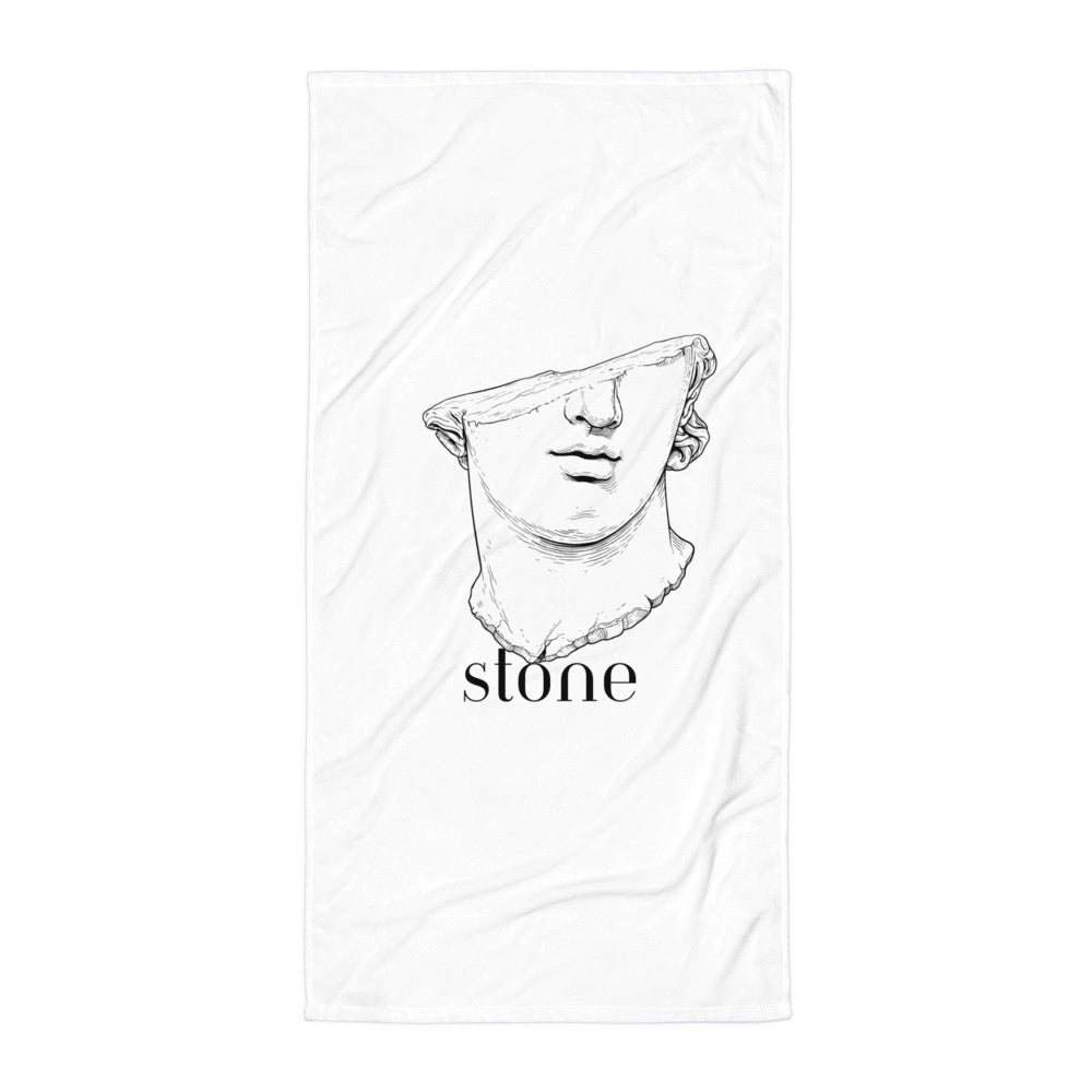 Serviette de plage avec framgent de statue Stone