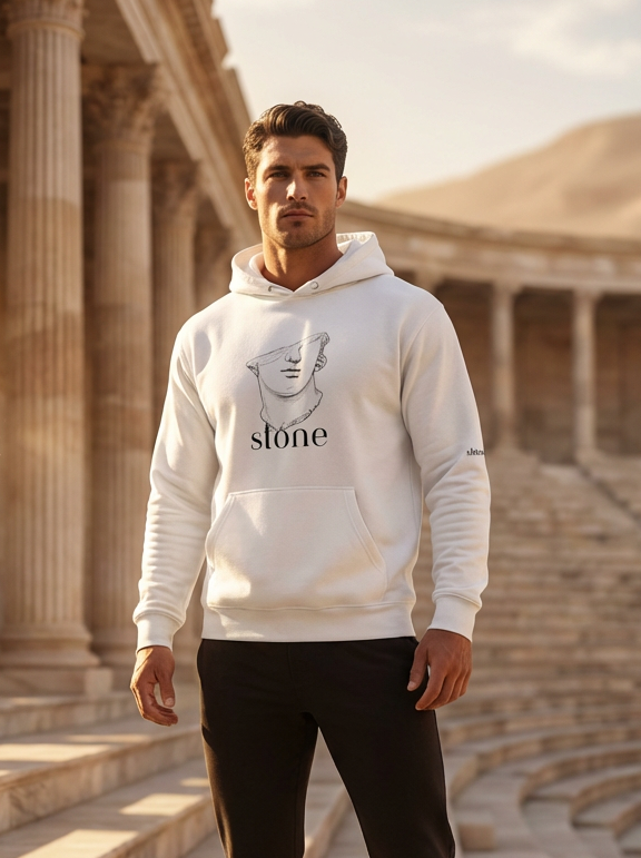 Hoodie Homme Helléniste Blanc